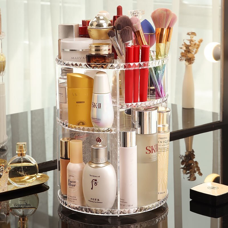 360° Rotating Makeup Organizer