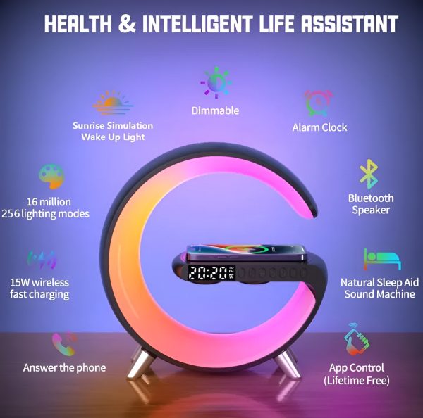 Multi-functional Led Clock Display Speaker G 63 Wireless Charging Bluetooth Speaker