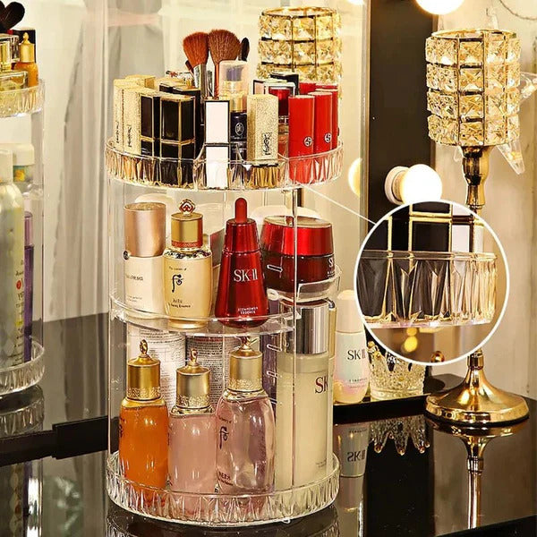 360° Rotating Makeup Organizer