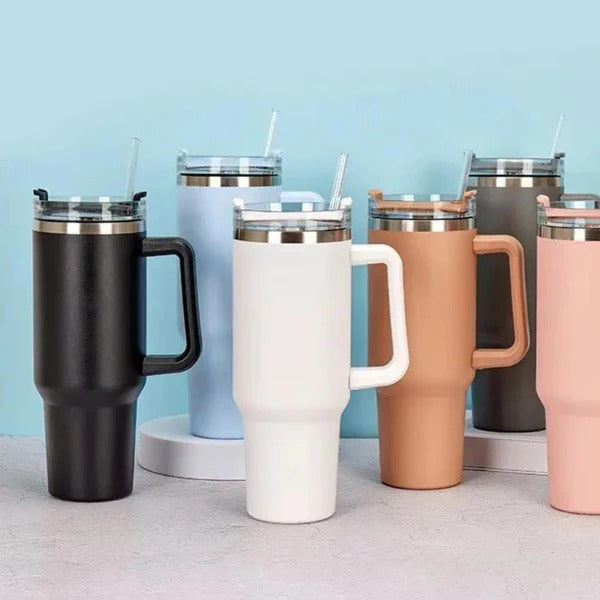 1200 ML Tumbler with Handle,Double Wall Vacuum Reusable Stainless Steel.