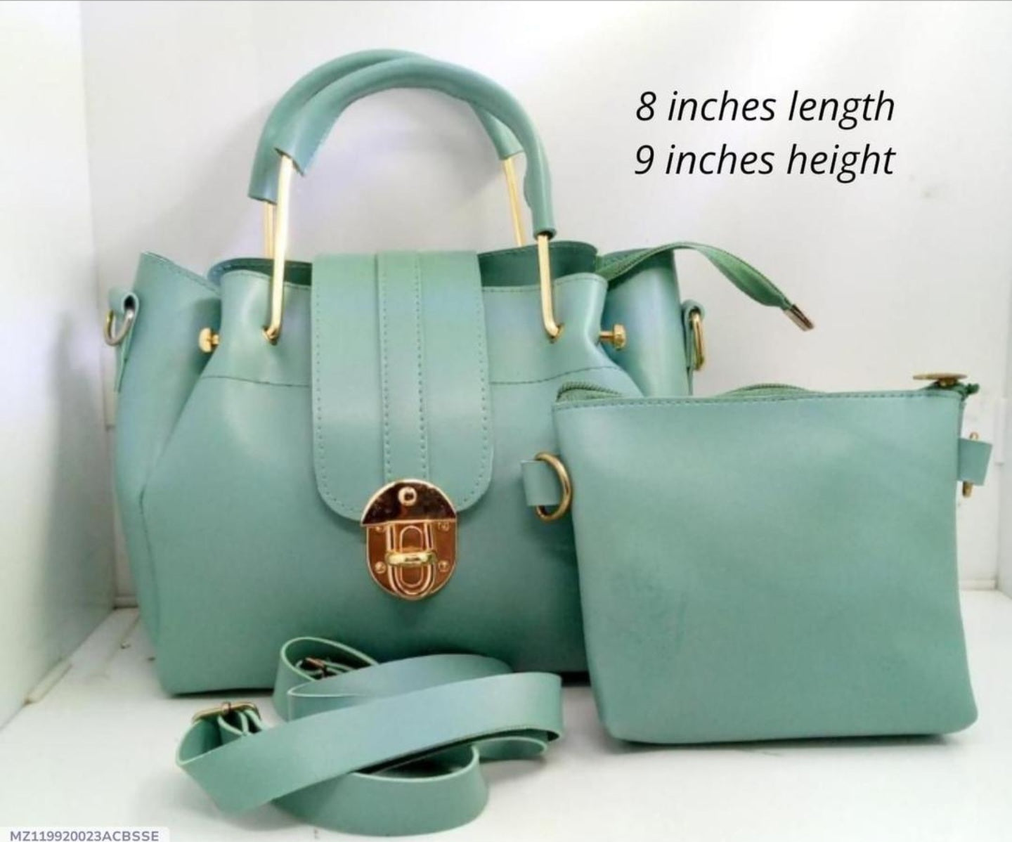 Green PU Leather Crossbody Bag Set – 2 Pcs (Bag + weight Pouch)